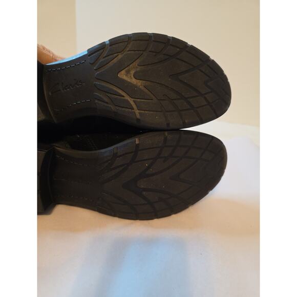 Clarks Swansea Ankle Boots Black Suede 9 M Side Zip - Picture 13 of 14